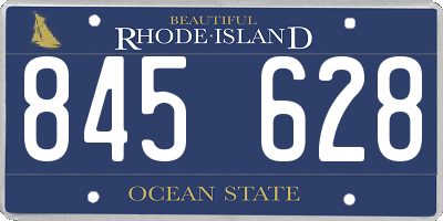 RI license plate 845628