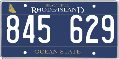 RI license plate 845629