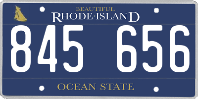 RI license plate 845656