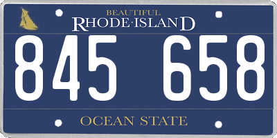 RI license plate 845658