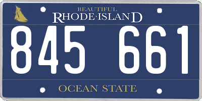 RI license plate 845661