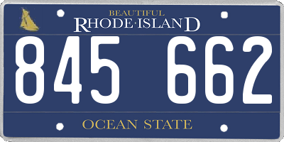 RI license plate 845662