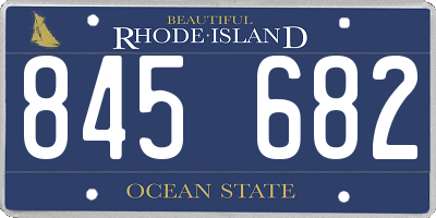 RI license plate 845682