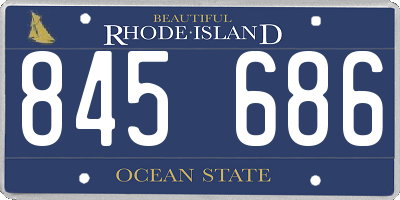 RI license plate 845686