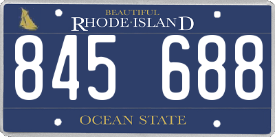 RI license plate 845688