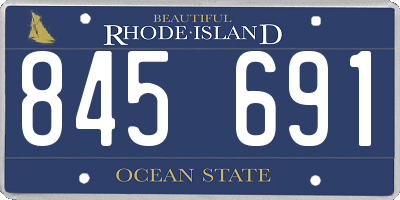 RI license plate 845691
