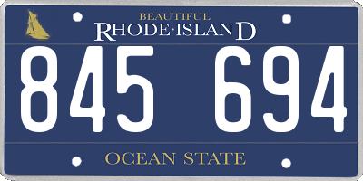 RI license plate 845694