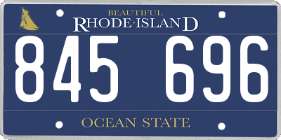 RI license plate 845696