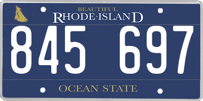 RI license plate 845697