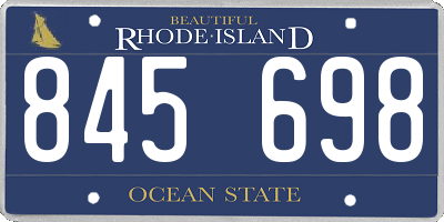 RI license plate 845698