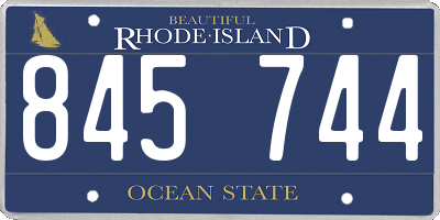 RI license plate 845744