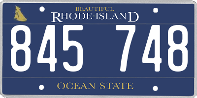 RI license plate 845748