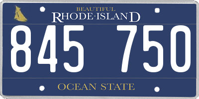 RI license plate 845750