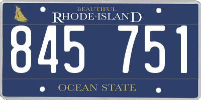 RI license plate 845751