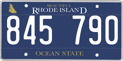 RI license plate 845790