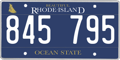 RI license plate 845795