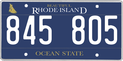 RI license plate 845805
