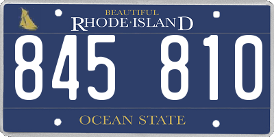 RI license plate 845810