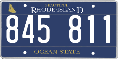 RI license plate 845811