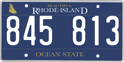 RI license plate 845813