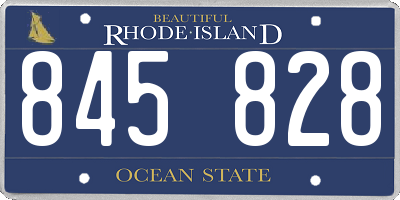 RI license plate 845828