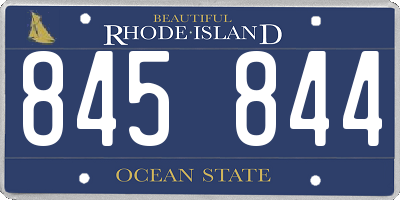 RI license plate 845844