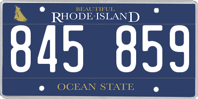 RI license plate 845859