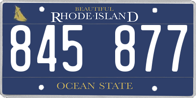 RI license plate 845877