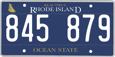 RI license plate 845879
