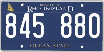 RI license plate 845880