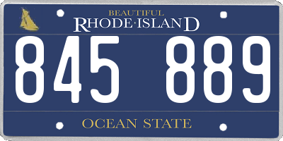 RI license plate 845889