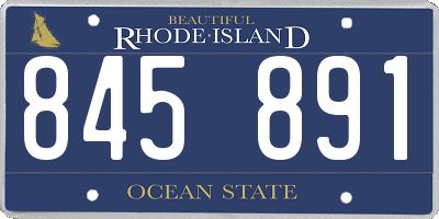 RI license plate 845891