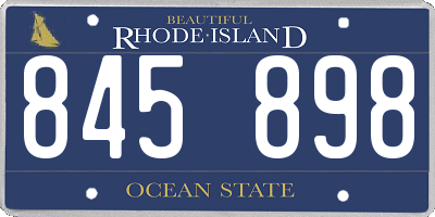 RI license plate 845898