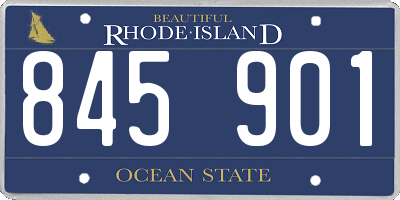RI license plate 845901