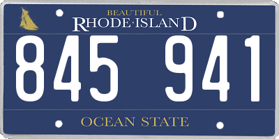 RI license plate 845941