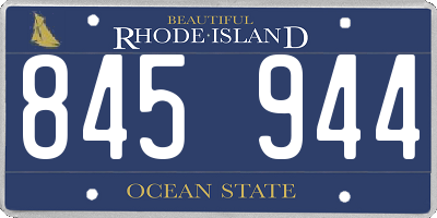 RI license plate 845944