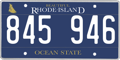 RI license plate 845946