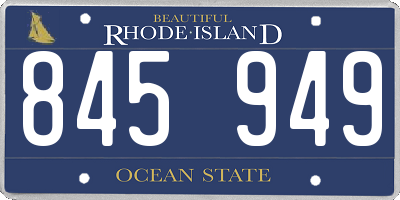 RI license plate 845949