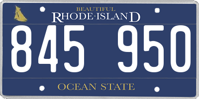 RI license plate 845950