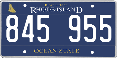 RI license plate 845955