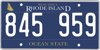 RI license plate 845959