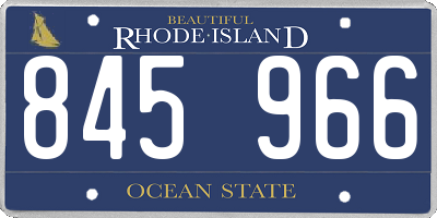 RI license plate 845966