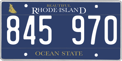 RI license plate 845970