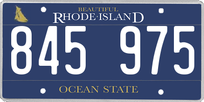 RI license plate 845975