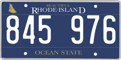 RI license plate 845976