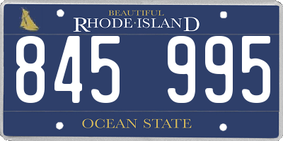 RI license plate 845995