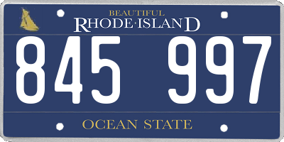 RI license plate 845997