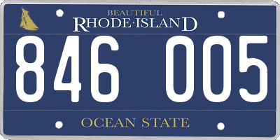RI license plate 846005