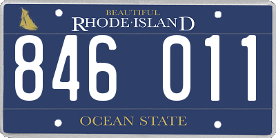 RI license plate 846011