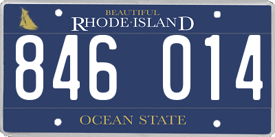 RI license plate 846014